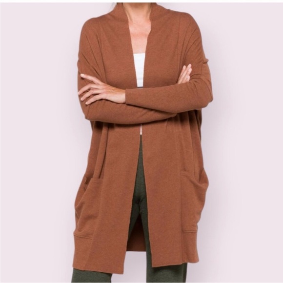 PACT Women’s Organic Cotton Saddle Heather Airplane Cardigan M/L | EUC - Picture 4 of 8